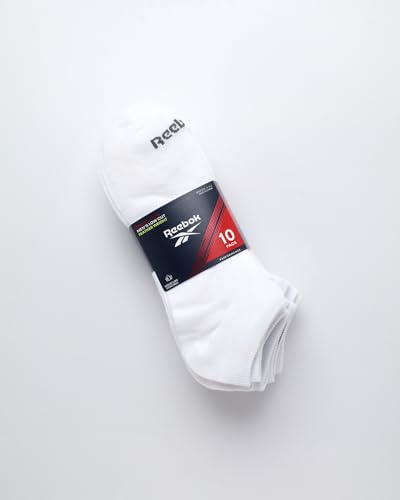 Reebok Men's Low Cut Socks - 10 Pack Stretch Performance Basic No Show Socks - Flat Athletic Socks for Men (Shoe Size 6-12.5)2