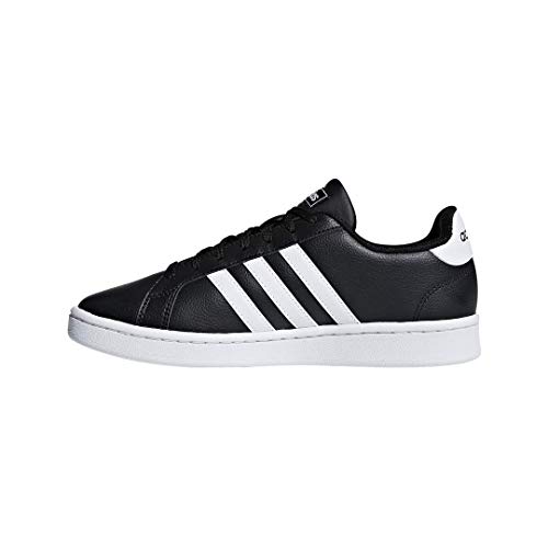 adidas Women's Grand Court Running Shoe, Black/White/Black, 9 M US