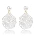 SmileBelle Pearl Shell Earrings for Women, Beach Party Accessories Beachy Earrings as Summer Jewelry, Seashell Silver Pearl Jewelry as Wedding Bridesmaid Gifts