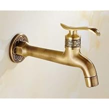 Decorative Brass Outdoor Faucet Garden Bibcock Tap Antique Retro Bathroom Washing Machine Faucet Balcony Antique Mop Taps Luxury