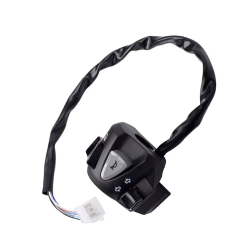 Interrupteur de commande de guidon de moto universel 7/8 pouces avec bouton de feu antibrouillard