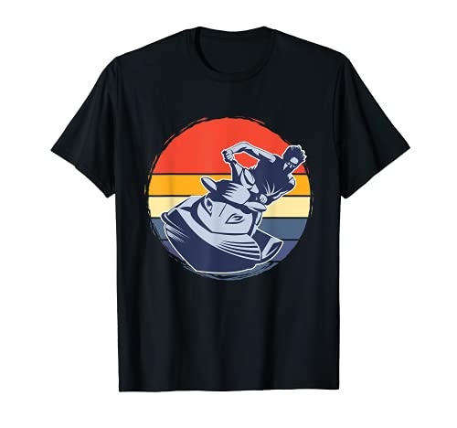 Jet Ski Vintage Retro Atlético Playa Verano Deportes Jet-Ski Camiseta