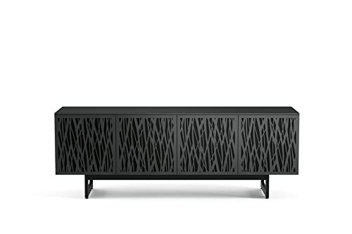 BDI Elements 8779 Quad Cabinet Wheat Doors, Media Base, Charcoal