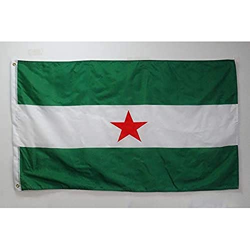 AZ FLAG Bandera de Andalucia ARBONAIDA 150x90cm - Bandera INDEPENDENTISTA ANDALUZA - NACIONALISMO Andaluz 90 x 150 cm
