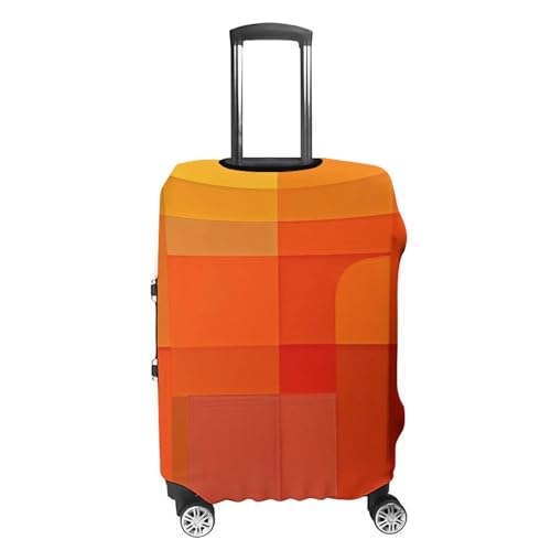 Orange And Gray Abstract Luggage Cover Dustproof Travel Suitcase Cover Elastic Suitcase ProtectorFit 19-32 Inch Luggage，L4