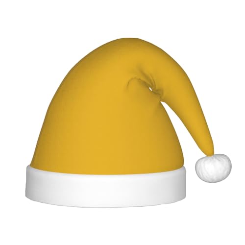 WBQLSL Sombreros de Navidad de moda para niños, color dorado sólido, eventos de Navidad, escenarios de actuación, escena de fiesta, fiesta de Año Nuevo, sombreros infantiles