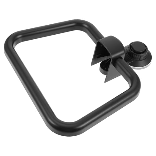 SOLUSTRE Wall-Mounted Punch-Free Towel Ring with Black Suction Cup Bathroom Towel Holder Rack for Multi-Functional Tool-Free Installation for Bathroom Use