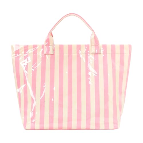 Bolsa Tote Rayada de PVC para Mujer Ligera