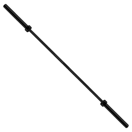 Fitvids Olympic Barbell Bar for Power Lifting and Weightlifting, 700 Pound Capacity, 2 Inch Diameter, 6FT Black