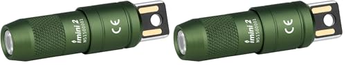 Image of OLIGHT IMINI 2 EDC Rechargeable Keychain Flashlight, 50 Lumens Compact and Portable Mini LED Keyring Lights with Built-in Battery Ideal for Everyday Carry and Emergencies (OD Green) (Pack of 2)