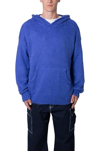 あおばくん着用 WORMHOLE HOODIED KNIT BLUE あおばくん着用 WORMHOLE HOODIED KNIT BLUE Loose fit hood