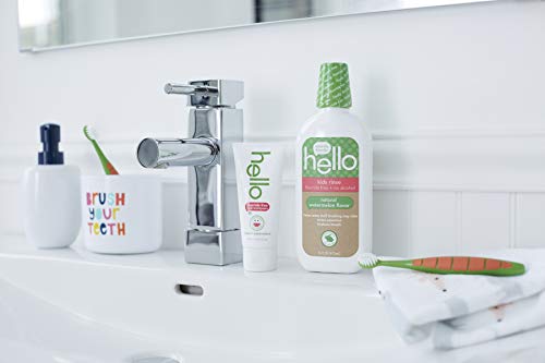 Hello 4346100175 Natural Watermelon Flavor Kids Fluoride Free Toothpaste And Mouthwash thumb #1