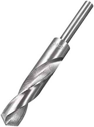 sourcing map Reduced Shank Drill Bit 16.5mm High Speed Steel HSS 4241 with 1/2 Inch Straight Shank