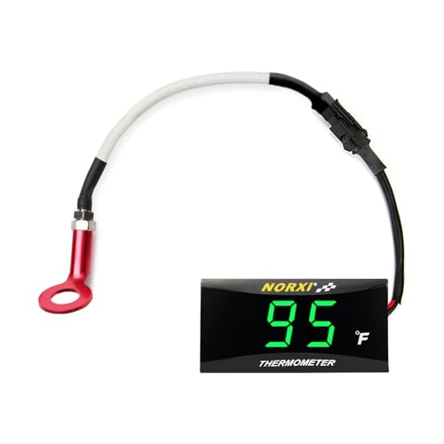 Motorcycle Engine Temperature Meter Fahrenheit, Over-Temperature Alert, Engine Temperature Gauge