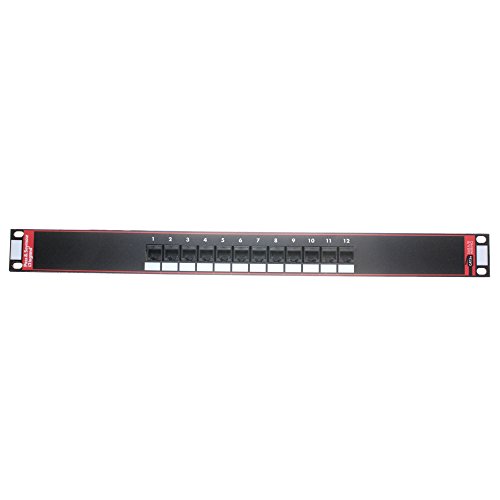 Pass & Seymour 12845-C5E 12-Port Cat 5E Universal Wiring Rack-Mount Patch Panel