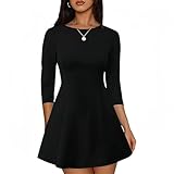 【Matériau de qualité】 : la robe décontractée est fabriquée dans un matériau de haute qualité. Tissu doux et léger, très extensible. Respirant et doux pour la peau, ne se décolore pas et ne démange pas, chaud et super confortable à porter.