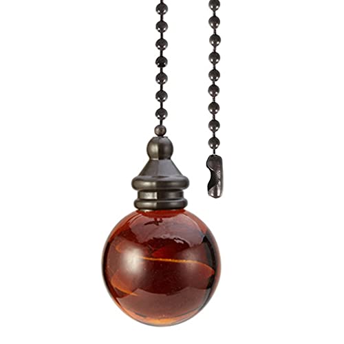 Image of Amber Ball Pull Chain Extender - 12 inch Ceiling Fan Chain Connector