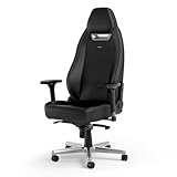noblechairs Legend Silver Edition Gaming-Stuhl | PU-Kunstleder Bürostuhl mit integrierter Lordosenstütze, Kaltschaumpolsterung, 4D-Armlehnen, Aluminium-Fußkreuz, Neigefunktion & bis 150 kg belastbar