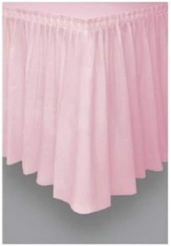 Pink Plastic Table Skirt 29" x 14' Rectangular Party