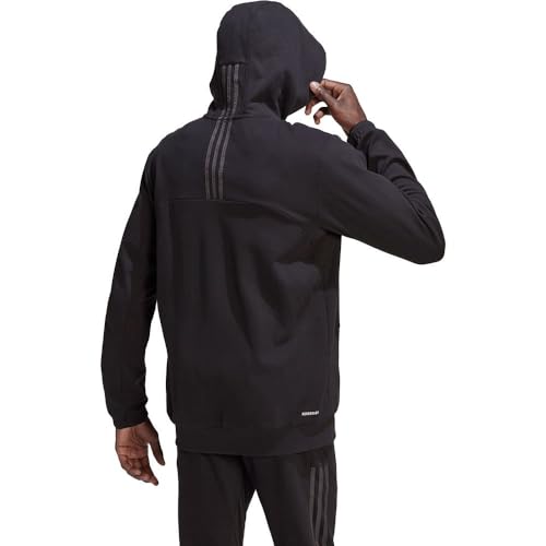 Image of Adidas Men's Polyester Hooded Zipper Jacket