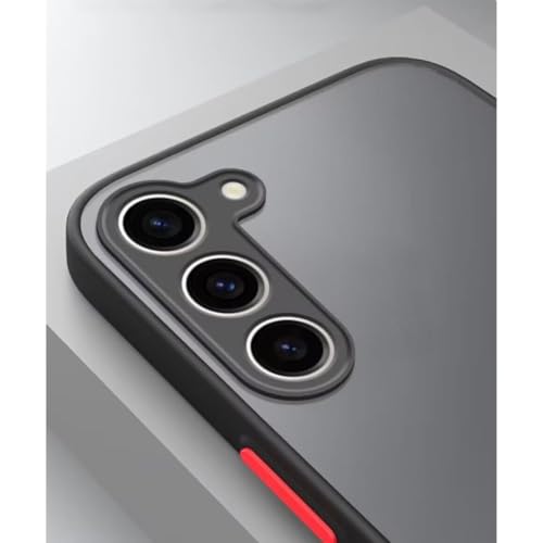 Capa Capinha Preta Translúcida Com Proteção de Câmera Compatível Com Samsung Galaxy A55 Tela de 6.6