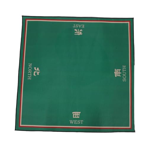 RUNROTOO Tapete de Mahjong: Mantel de Terciopelo Antideslizante y con reducción de Ruido de 100 cm (39 Pulgadas) - Fácil de Limpiar para Juegos de Mesa, póker, Cartas, dominó (Verde)