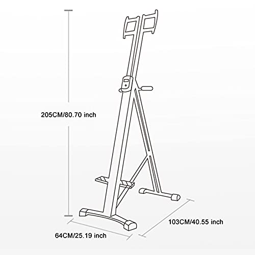 Image of Home Vertical Climber, Folding Exercise Climbing Machine with 4 Height Adjustable and Digital Monitor for Home Body Tra