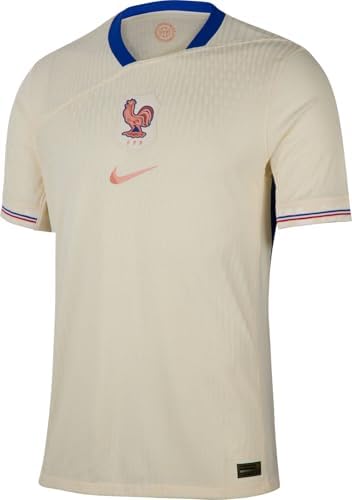 FFF 2025 Match Away (Frauenteam) Nike Authentic Dri-Fit ADV Fußballtrikot Für Herren, Pale Ivory/Sail/Bright Blue/Light Madder Root, IH0804-110, 2XL
