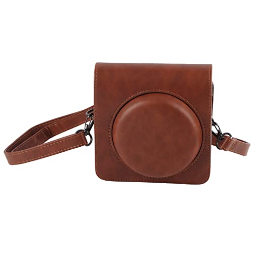 Borsa Protettiva per Fotocamera per con Tracolla per Fuji SQ6 Custodia Morbida con Strato Interno Morbido marrone pelle sintetica