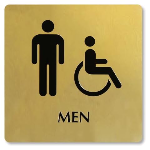 SmartSign 9 x 9 Inch Men's Restroom Sign Cover