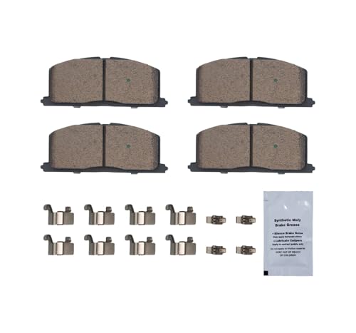 Image of HUSCH D242 Front Ceramic Brake Pads Kit Fit For Toyota Camry 1984-1986, For Corolla 1984-1992, For MR2 1992-1995, For Paseo 1992-1999, For Tercel 1985-1994