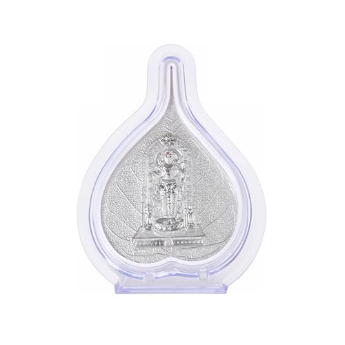 Image of 999 Pure Silver Ramlalla Paan Stand | Pooja Pan for Home Temple, Office & Hall Decor | Luxury Spiritual & Corporate Gift | Tabletop 4.25 inch x 3 inch inch