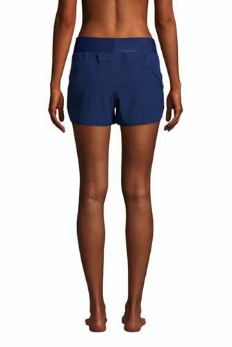Lands' End Womens Comfort Waist 3In Swim Short Panty-New Deep Sea Navy Regular 8 #TOP1