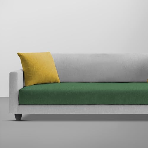 Image of Casaliving Dominic 3 Seater Sofa Set for Living Room (Green Grey Fabric) Premium Fabric Sofa