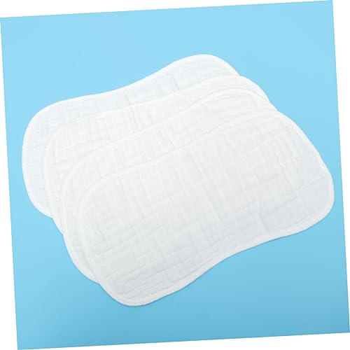 4Pcs Burp Cushion Soft Gauze Towel for Boy Girl Absorbent Milk Spitting Bibs for and Burping White Color3