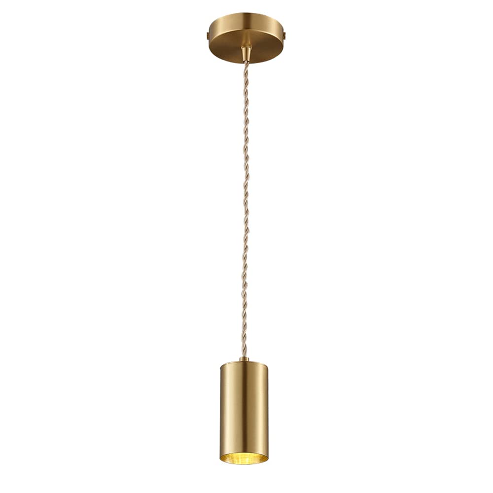 Suspension industrielle rétro E27 luminaire décoratif laiton pour îlot de cuisine