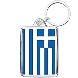 Connecteur durable Pixly® Porte-clés avec drapeau de la Grèce - Souvenir grec, claire, M
