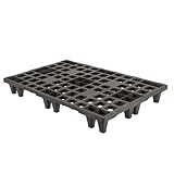 Imballaggi Point, Palet de plástico ecológico, 60 x 80 cm, 6 patas, carga estática 150 kg, ligero y reciclable, ideal para logística, envíos y almacén, juego de 1