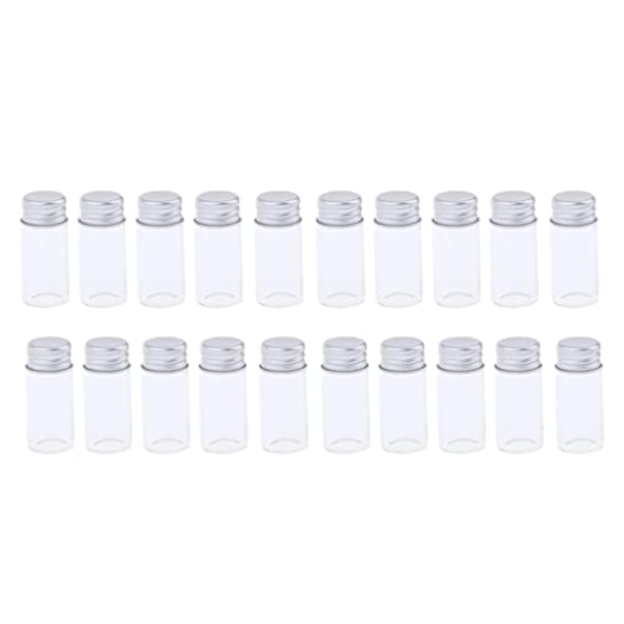 2x20X Empty Refillable Cosmetic Container Bottle Round Glass Jar