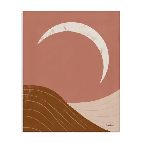 Stupell Industries 'Desert Crescent Moon Abstract Mountains'| Canvas Art