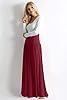 Burgundy Skirts for Women Ankle Length Skirt Casua... #1