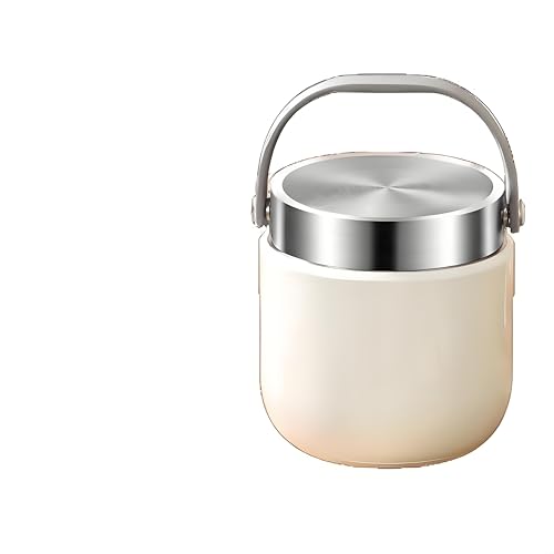 Recipiente térmico de acero inoxidable de 1500 ml con tapa, lonchera aislada al vacío que mantiene la comida caliente o fría, cuenco portátil a prueba de fugas para escuela, oficina o picnic (A)