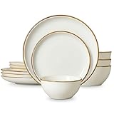 ENSEMBLE POUR 4 PERSONNES : Avec notre ensemble de vaisselle ONEMORE, vous recevrez 4 assiettes de dîner, 4 assiettes à dessert et 4 bols à céréales dans un ensemble de 12 pièces – parfait pour un menu à 3 plats pour 4 personnes