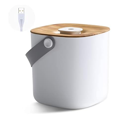 SmartDevil Small Humidifier, 600ml Portable Mini Humidifier for Plants, USB Personal Desk Humidifier for Bedroom, Office, Travel, Auto Shut-Off, Super Quiet, White Cover