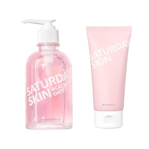 Saturday Skin Rub-A-Dub Refining Peel Gel Facial Cleansing Gels Facial Cleansing Washes and Hydrating Gentle Facial Gel Cleanser Makeup Remover Sensitive Skin