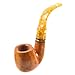 Savinelli Miele Series - Honeycomb Pattern Hand Crafted Briar Wood Pipe, Made in Italy, Polished Finish, 614