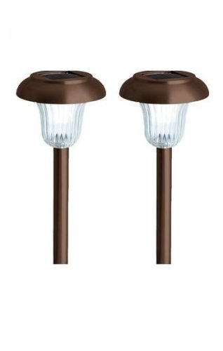 Westinghouse 106102-78 2 Piece Dayton Solar Lights Set, Remington Bronze