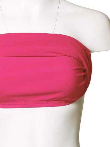 Image of MixMatchy Women's Stretchy Strapless Tube Top Y2K Bandeau Top
