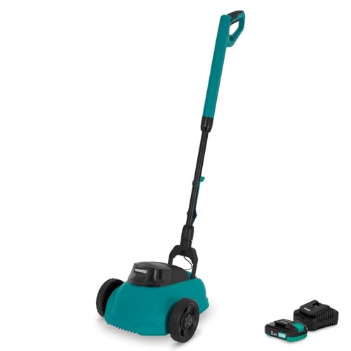 Vonroc Mini Tondeuse à Gazon sans Fil 20 V - Largeur de Coupe 22 cm - Hauteur de Coupe Réglable 30-50 mm - avec Batterie pour Petites et Moyennes Surfaces