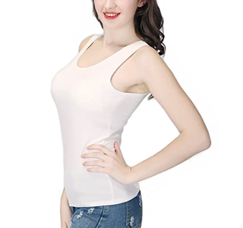 Image of Ibeauti Womens Camisoles Tops with Built in Padded Bra Basic Breathable Tank Top